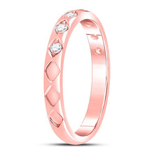 Load image into Gallery viewer, Rose Gold Diamond Flush Stackable Band Ring - A Captivating Piece of Elegance Side View from Splendid Jewellery