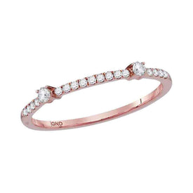 Radiant Rose Gold Diamond Stackable Band Top View from Splendid Jewellery