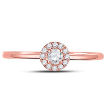 Load image into Gallery viewer, Rose Gold Diamond Elegance Stackable Band Ring Top View from Splendid Jewellery
