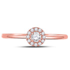 Rose Gold Diamond Elegance Stackable Band Ring Top View from Splendid Jewellery