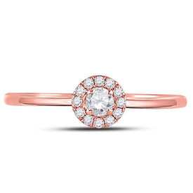Rose Gold Diamond Elegance Stackable Band Ring Top View from Splendid Jewellery