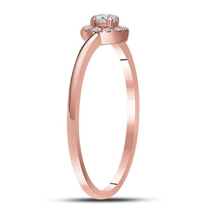 Diamond Stackable Band | 10kt Rose Gold Womens Round Diamond Solitaire Stackable Band Ring 1/5 Cttw | Splendid Jewellery GND