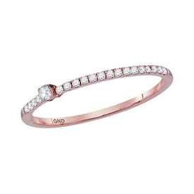 Rose Gold Diamond Stacking Elegance Ring Top View from Splendid Jewellery