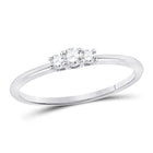 Eternal Brilliance Diamond Stackable Band Top view from the 10Kt White Gold Womens Round Diamond 3 Stone Stackable Band Ring 1 6 Cttwpin226957 collection by Splendid Jewellery