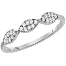 Load image into Gallery viewer, Splendid Jewellery Oval Cluster Diamond Stackable Band Ring Top View from Splendid Jewellery