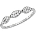 Splendid Jewellery Oval Cluster Diamond Stackable Band Ring Top View from Splendid Jewellery