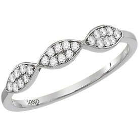 Splendid Jewellery Oval Cluster Diamond Stackable Band Ring Top View from Splendid Jewellery