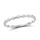 Dazzling Diamond Eternity Band Top view from the 10Kt White Gold Womens Round Diamond Stackable Band Ring 1 10 Cttwpin229093 collection by Splendid Jewellery