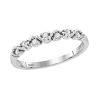 Radiant Sparkle: 10kt White Gold Womens Round Diamond Stackable Band Ring 1/8 Cttw Top view from the 10Kt White Gold Womens Round Diamond Stackable Band Ring 1 8 Cttwpin228936 collection by Splendid Jewellery