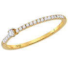 Radiant Sunburst Diamond Stackable Band Top View from Splendid Jewellery