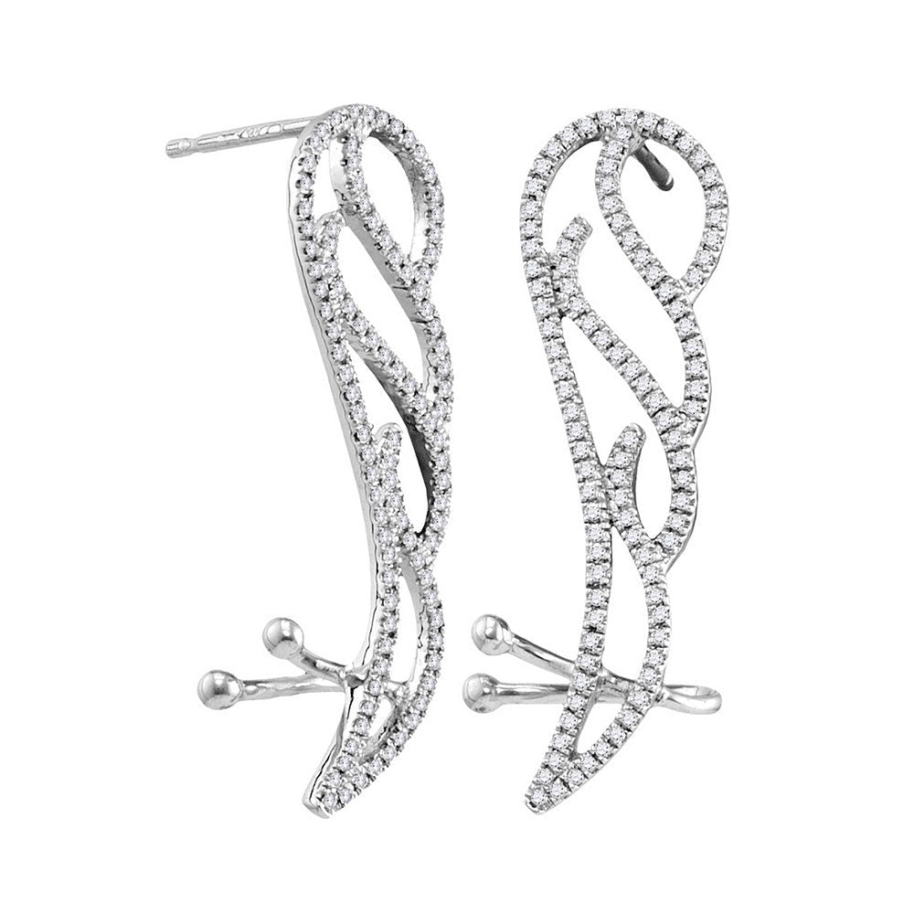 Divine Wings of Elegance Diamond Earrings - Splendid Jewellery
