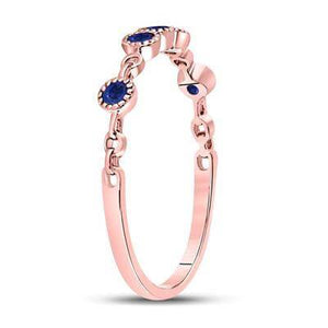 Do You Know Why this Rose Gold Blue Sapphire Birthstone Ring is So Popular? Splendid Jewellery