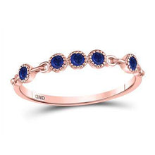 Load image into Gallery viewer, Do You Know Why this Rose Gold Blue Sapphire Birthstone Ring is So Popular? Splendid Jewellery