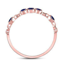 Load image into Gallery viewer, Do You Know Why this Rose Gold Blue Sapphire Birthstone Ring is So Popular? Splendid Jewellery