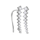 Sparkling Cascade Diamond Climber Earrings  Top View from Splendid Jewellery