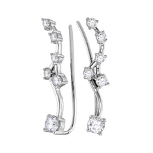 Load image into Gallery viewer, Sparkling Diamond Cascade Earrings  Top View from Splendid Jewellery