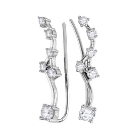 Sparkling Diamond Cascade Earrings  Top View from Splendid Jewellery