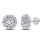 Dazzling Brilliance: 10kt White Gold Womens Round Diamond Fashion Cluster Earrings 1/5 Cttw Top view from the 10Kt White Gold Womens Round Diamond Fashion Cluster Earrings 1 5 Cttwpin287333 collection by Splendid Jewellery