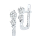 Dazzling Diamond Blossom Hoop Earrings  Top View from Splendid Jewellery