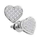 10kt White Gold Heart Diamond Earrings: A Timeless Symbol of Love and Elegance Top view from the 10Kt White Gold Womens Round Diamond Heart Cluster Stud Earrings 1 10 Cttwpin80704 collection by Splendid Jewellery