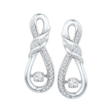 Load image into Gallery viewer, Sparkling Motion: 10kt White Gold Diamond Twinkle Earrings  Top View from Splendid Jewellery