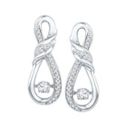 Sparkling Motion: 10kt White Gold Diamond Twinkle Earrings  Top View from Splendid Jewellery