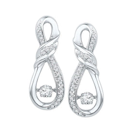 Sparkling Motion: 10kt White Gold Diamond Twinkle Earrings  Top View from Splendid Jewellery
