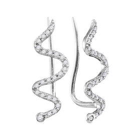 Exquisite Serpent Sparkle Earrings  Top View from Splendid Jewellery