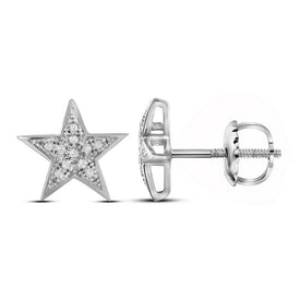 Radiant Starburst Diamond Earrings  Top View from Splendid Jewellery