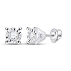 Radiant Brilliance: 10kt White Gold Diamond Stud Earrings - Captivating Elegance in Every Step Top view from the 10Kt White Gold Womens Round Diamond Stud Earrings 1 20 Cttwpin82549 collection by Splendid Jewellery