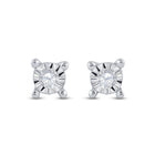 Radiant Brilliance: 10kt White Gold Diamond Stud Earrings - Captivating Elegance in Every Step Side view from the 10Kt White Gold Womens Round Diamond Stud Earrings 1 20 Cttwpin82549 collection by Splendid Jewellery
