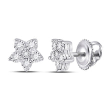 Load image into Gallery viewer, Splendid Jewellery 10kt White Gold Diamond Stud Earrings Top view from the 10Kt White Gold Womens Round Diamond Stud Earrings 1 8 Cttwpin287335 collection by Splendid Jewellery