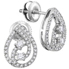 Splendid Jewellery 10kt White Gold Diamond Teardrop Earrings  Top View from Splendid Jewellery