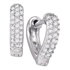 Heart's Desire Diamond Huggie Hoop Earrings  Top View from Splendid Jewellery