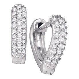 Heart's Desire Diamond Huggie Hoop Earrings  Top View from Splendid Jewellery