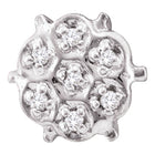 Dazzling 10kt White Gold Diamond Cluster Stud Earrings  Top View from Splendid Jewellery