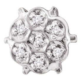 Dazzling 10kt White Gold Diamond Cluster Stud Earrings  Top View from Splendid Jewellery