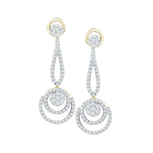 Load image into Gallery viewer, Captivating Clustered Brilliance Earrings  Top View from Splendid Jewellery