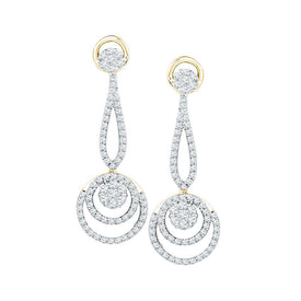 Captivating Clustered Brilliance Earrings  Top View from Splendid Jewellery