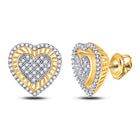Heart of Radiance Diamond Cluster Stud Earrings  Top View from Splendid Jewellery