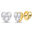Captivating Love's Embrace Diamond Heart Earrings  Top View from Splendid Jewellery