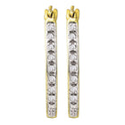10kt Golden Glow Diamond Hoop Earrings: A Radiant Touch of Elegance  Top View from Splendid Jewellery