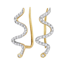 Load image into Gallery viewer, Dazzling Serpent Climber Earrings  Top View from Splendid Jewellery