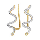 Dazzling Serpent Climber Earrings  Top View from Splendid Jewellery