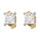Splendid Jewellery 10kt Yellow Gold Diamond Solitaire Earrings  Top View from Splendid Jewellery