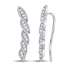 Load image into Gallery viewer, Sparkling Diamond Cascade Earrings  Top View from Splendid Jewellery