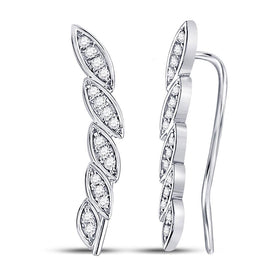 Sparkling Diamond Cascade Earrings  Top View from Splendid Jewellery