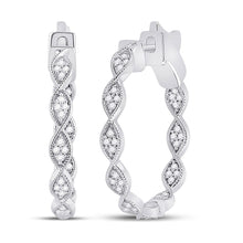 Load image into Gallery viewer, Dazzling Diamond Delight Hoop Earrings - Top View