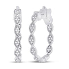 Dazzling Diamond Delight Hoop Earrings - Top View