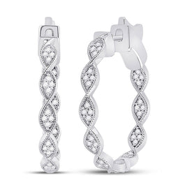 Dazzling Diamond Delight Hoop Earrings - Top View